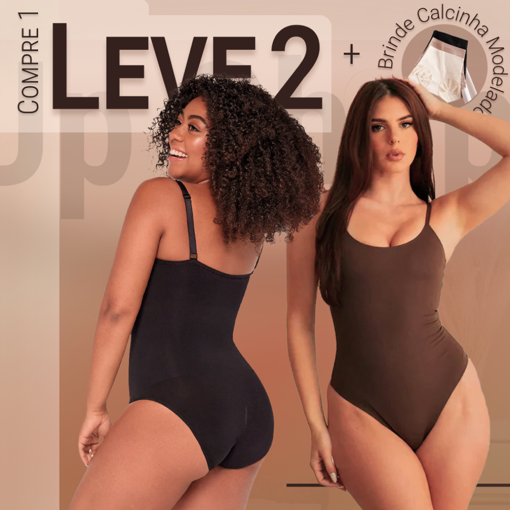 Body Modelador - Up Shaper - Compre 1 Leve 2 + Brinde Calcinha Modeladora (Tanga / Fio)