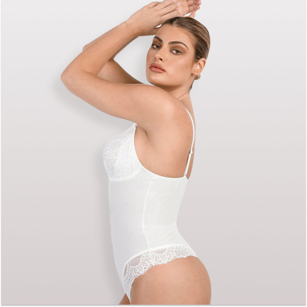 Body Modelador de Renda - Luxo Slim | + Brinde Calcinha Modeladora