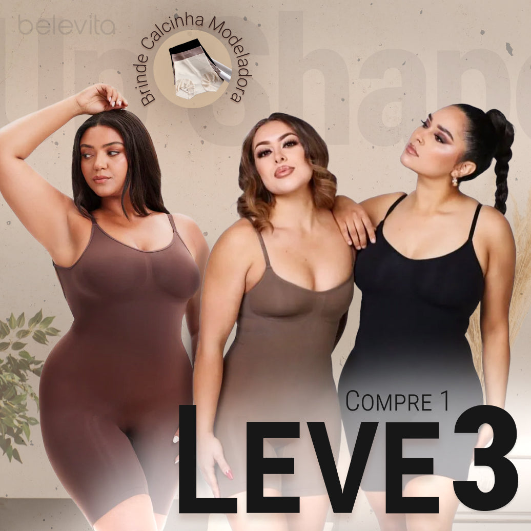 Body Modelador - Up Shaper | PAGUE 1 LEVE 3 + Brinde Calcinha Modeladora